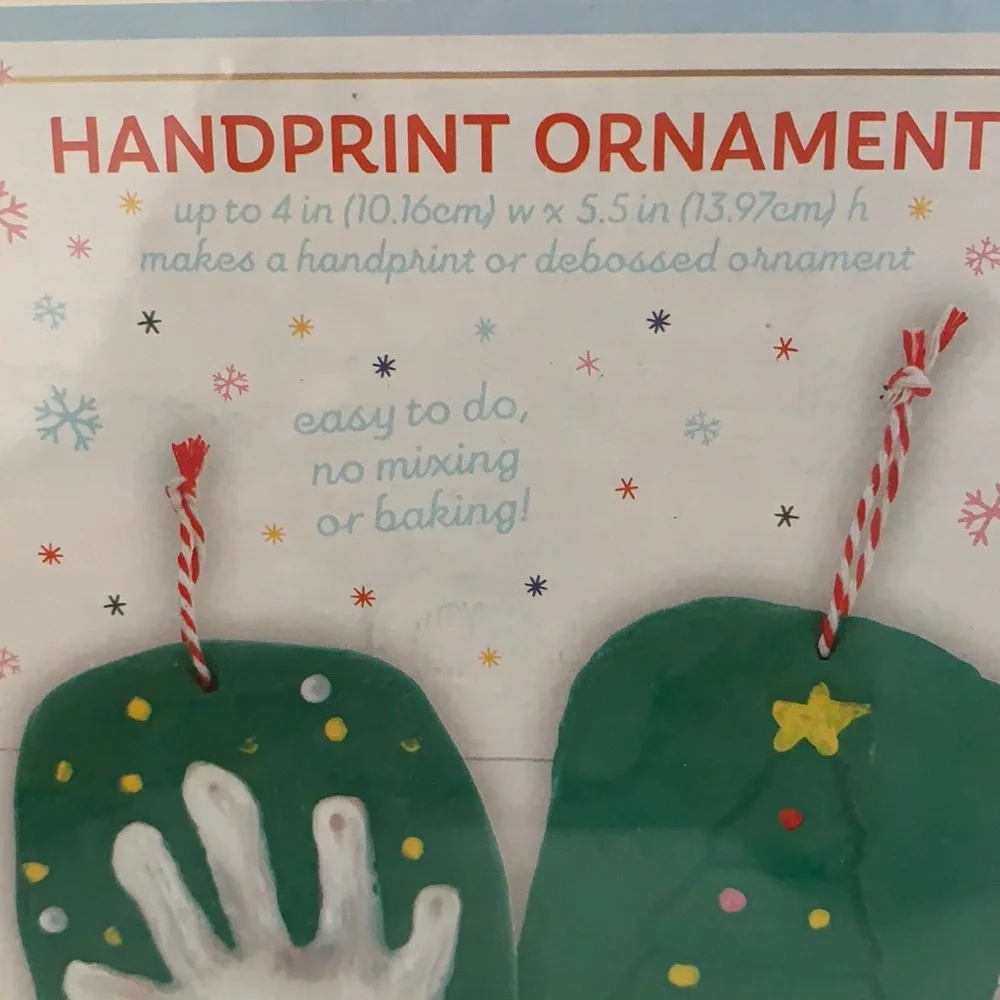 Christmas Target Bullseye Handprint Ornament Clay Kit Bundle Set.